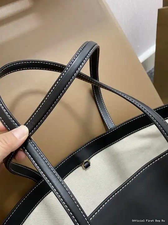 Official First Bag Ru Check bag-34*14*28CM Medium BURBERRY Tote 0526